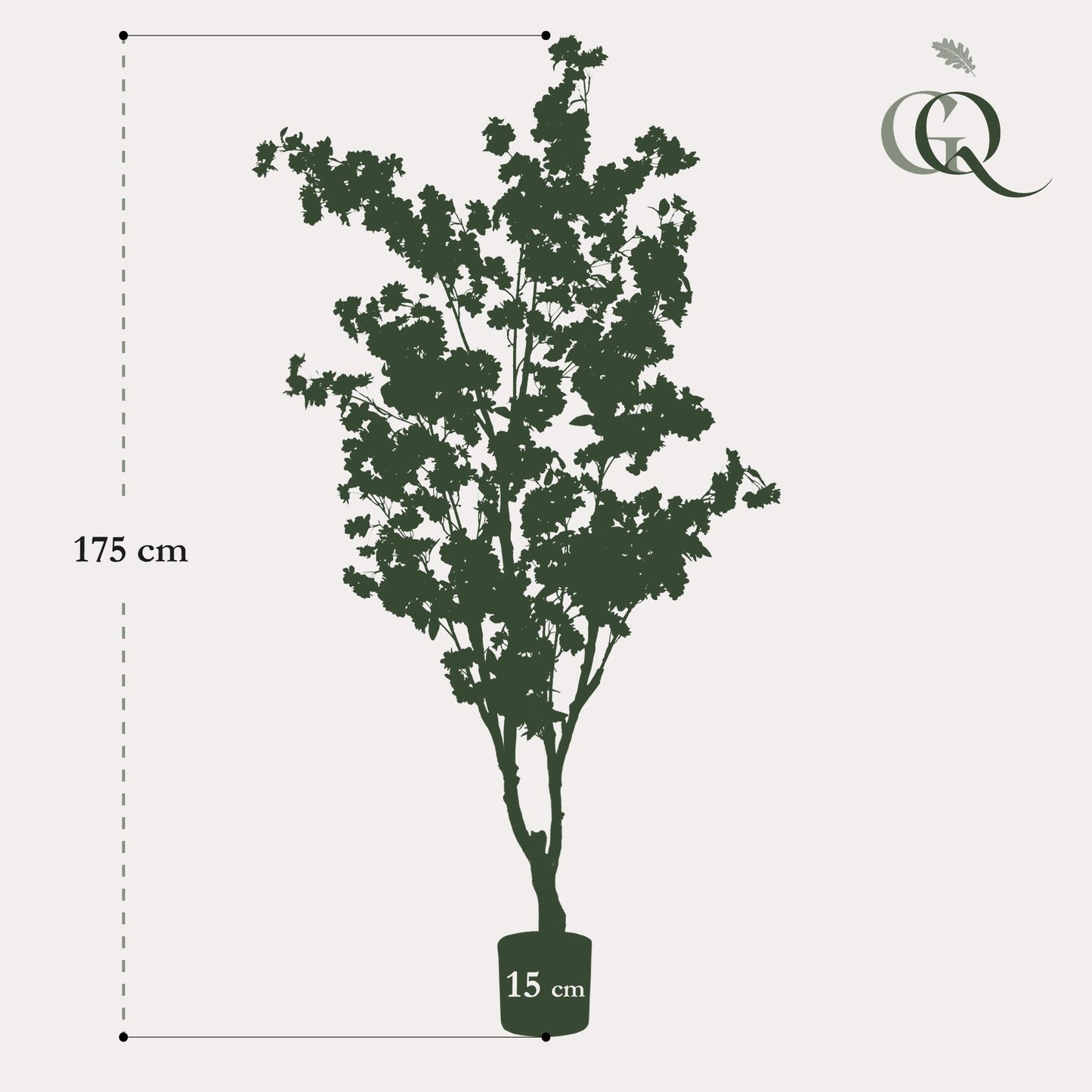 Kunstplant - Prunus - Kersenbloesem - Roze - 175cm