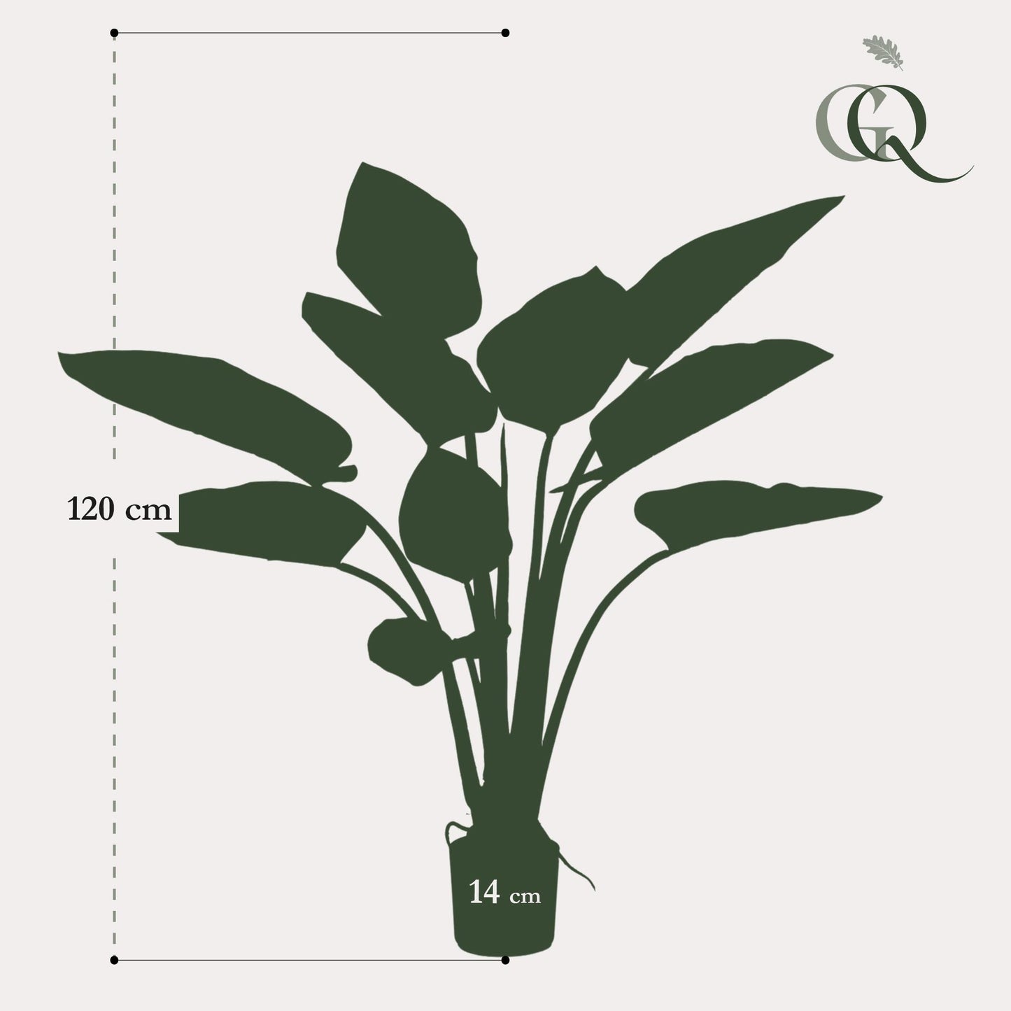 Kunstplant - Philodendron - 120 cm