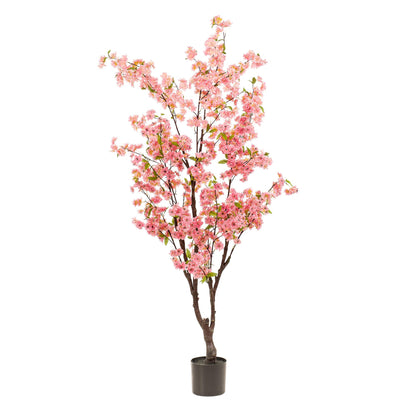 Kunstplant - Prunus - Kersenbloesem - Roze - 175cm