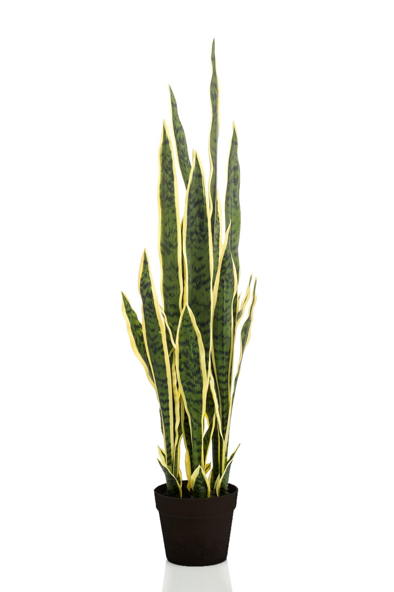 Kunstplant - Sanseveria Trifasciata - Vrouwentong - 97 cm