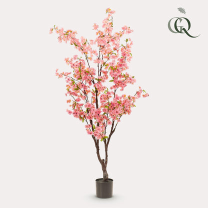 Kunstplant - Prunus - Kersenbloesem - Roze - 175cm