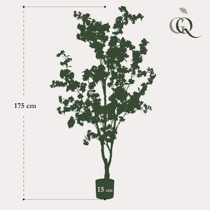 Kunstplant - Prunus - Kersenbloesem - Wit - 175cm