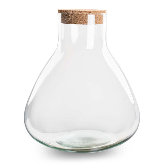 Terrarium fles met kurk - Erlenmeyer XL - Gesloten terrarium ↑ 32 cm