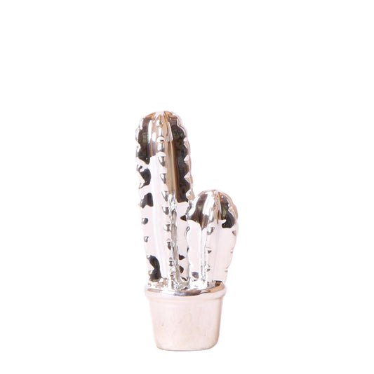 Kolibri Home | Ornament - Decoratie beeld Cactus - Silver