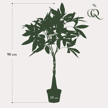 kunstplant - Pachira aquatica - Geldboom - 90cm